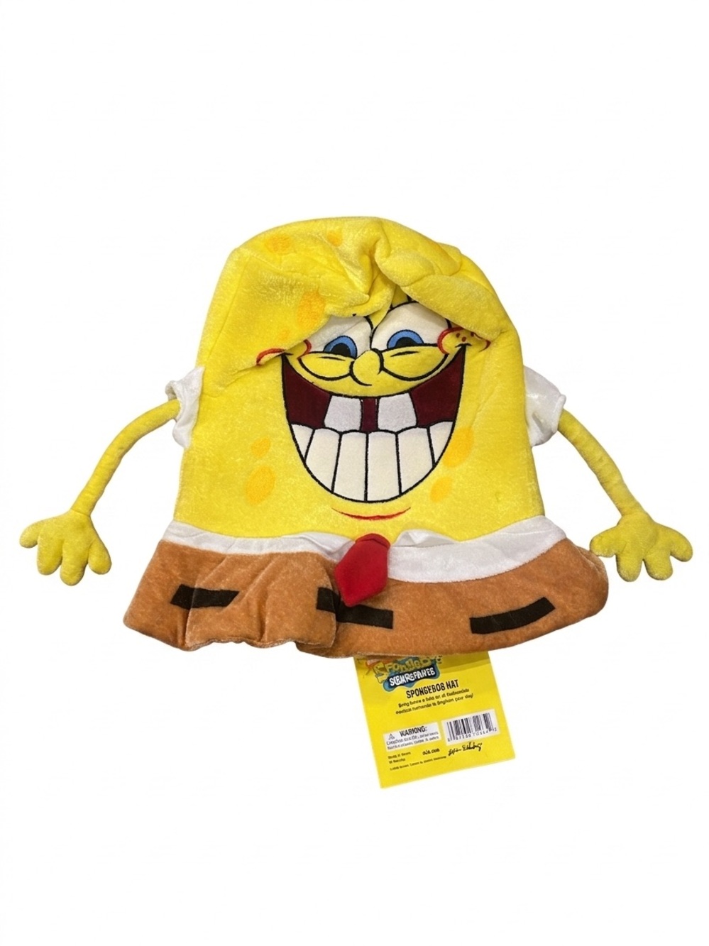SpongeBob SquarePants Hat Costume Plush 2008 Nickelodeon RI Novelty NWT Vintage